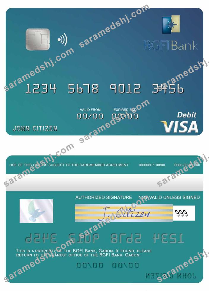 Gabon BGFI Bank visa debit card